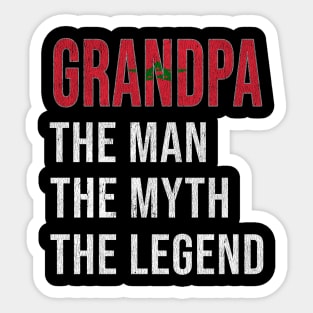 Grand Father Moroccan Grandpa The Man The Myth The Legend - Gift for Moroccan Dad With Roots From  Morocco Sticker